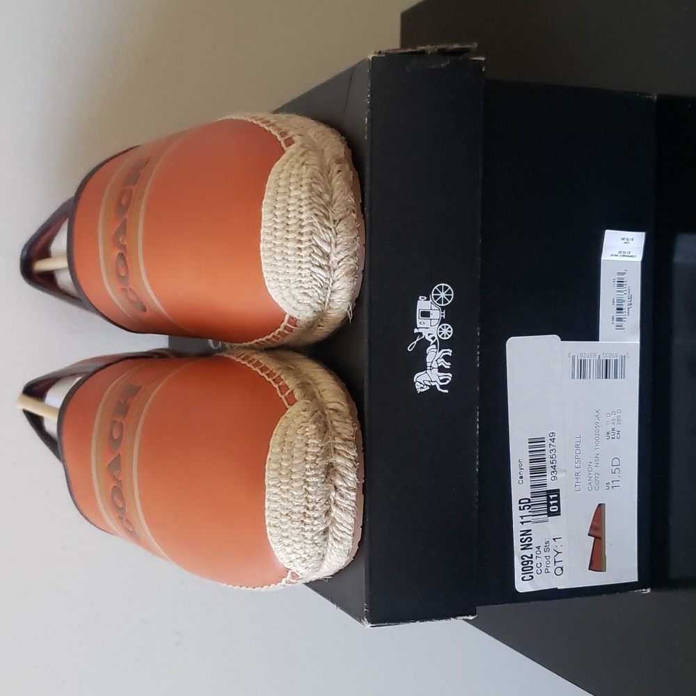 Men Coach espadrille shoes size 11.5